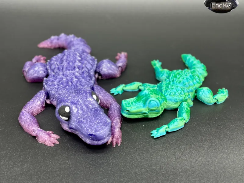 Cute Flexible Crocodile - Print in Place - No Supports