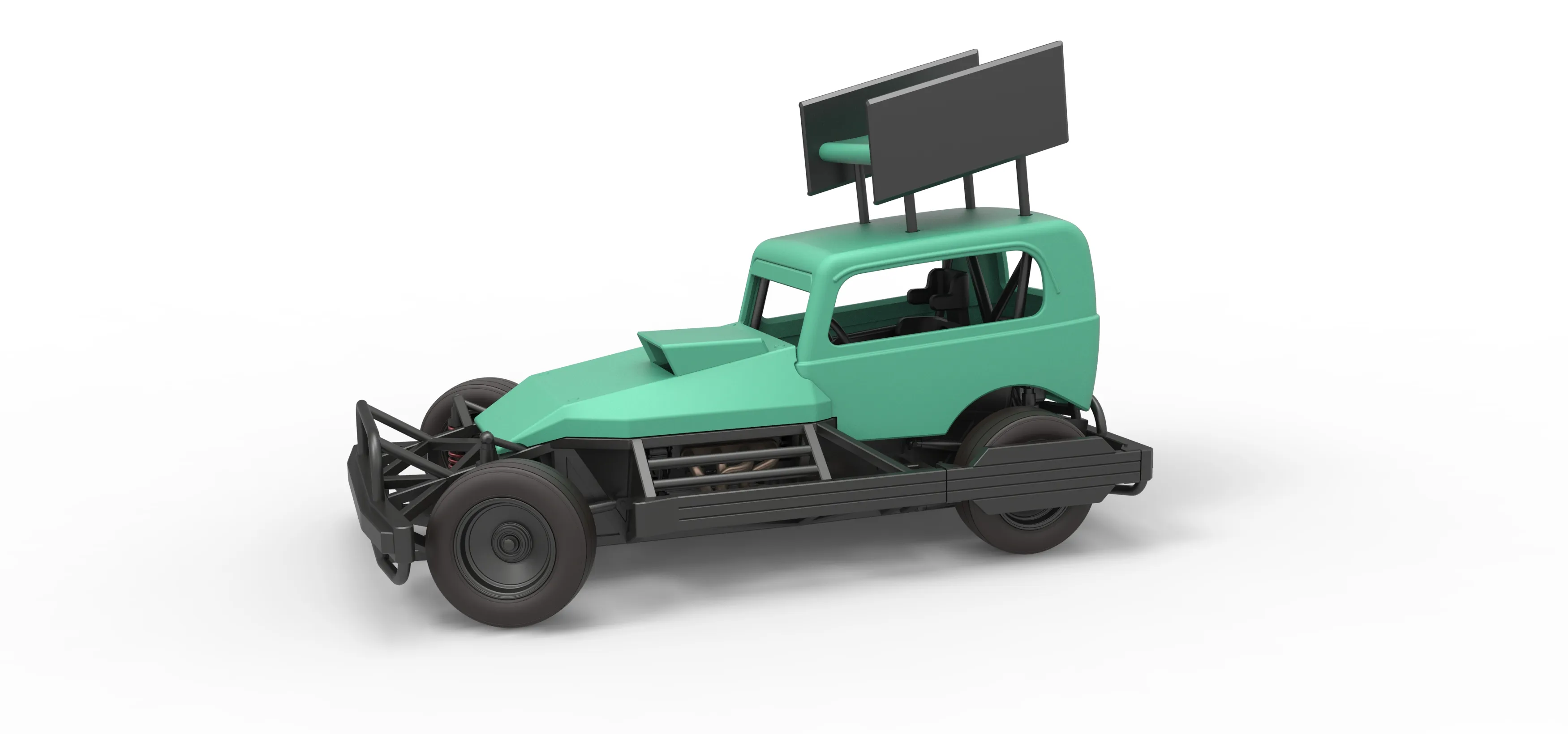 New Zealand Superstock car while turning Scale 1:25