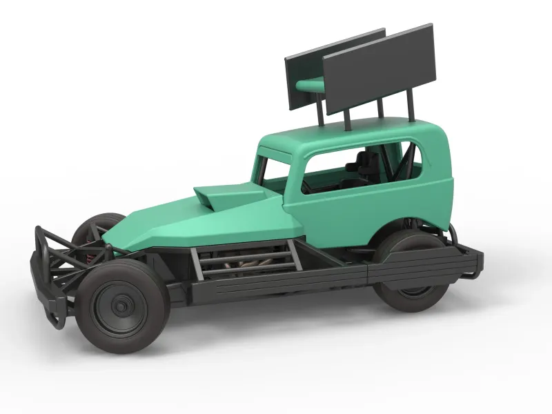 New Zealand Superstock car while turning Scale 1:25