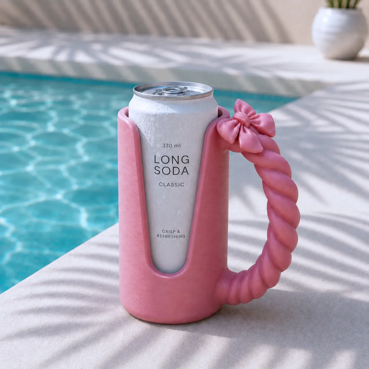 Bow Can Holder | Ribbon Drink Cooler with Twisted Handle