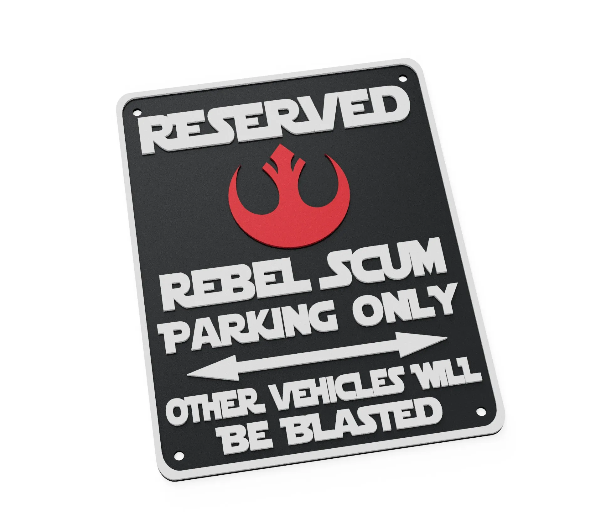Предупреждающий знак "Альянс повстанцев-отморозков" Star Wars Fun Parking Warning Sign