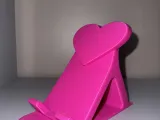 Heart-Shaped Desk Phone Stand 3D Print Decor Model-1