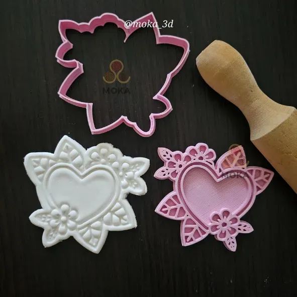 Cortador de galletas corazon San Valentin amor V
