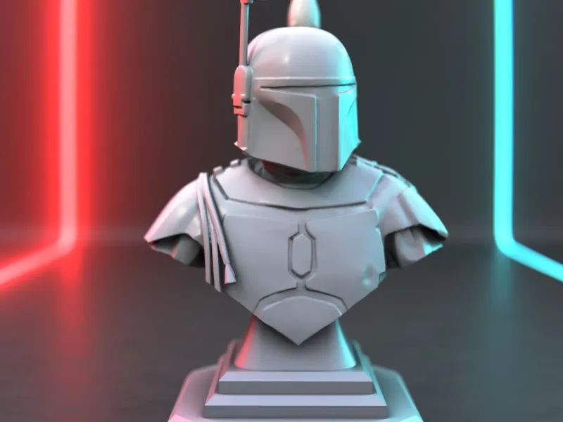 Boba Fett Bust – 3D Printable Model 🛡️🔥