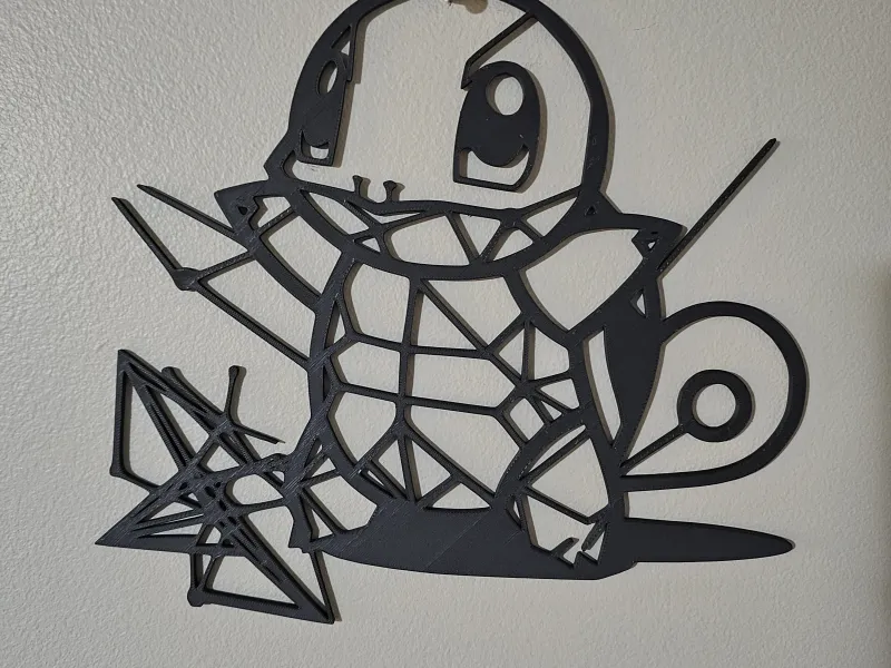 Squirtle - Colgador de pared geométrico