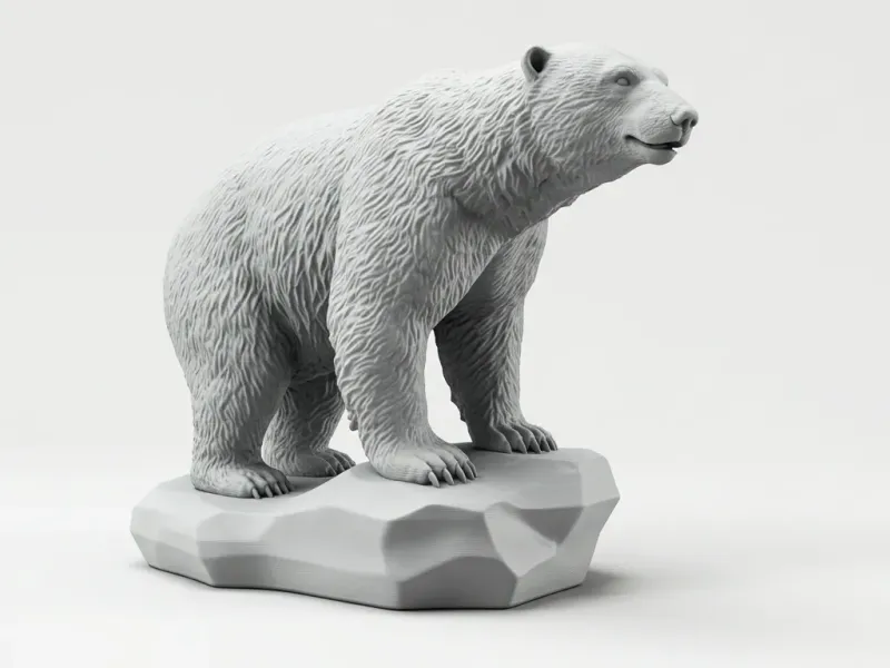 White Bear on a Chunk of Ice