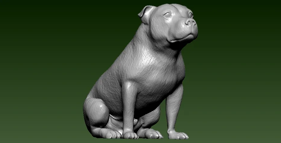 Hogan dog squats - 3D print - statue