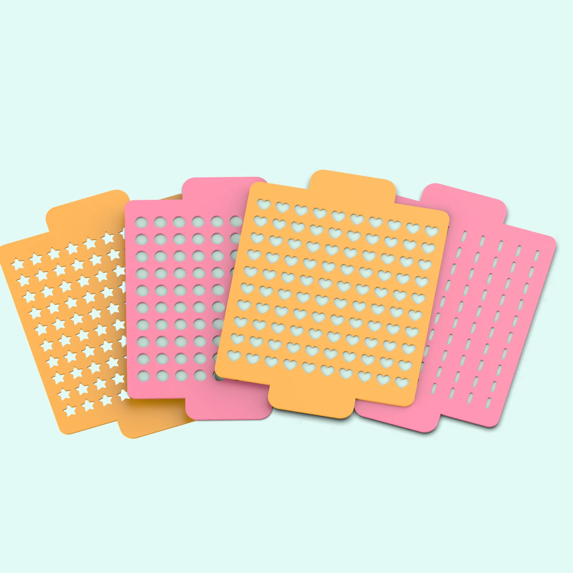 3D Sprinkles Stencil Set, Cookie Fondant Decoration, 4 Motif