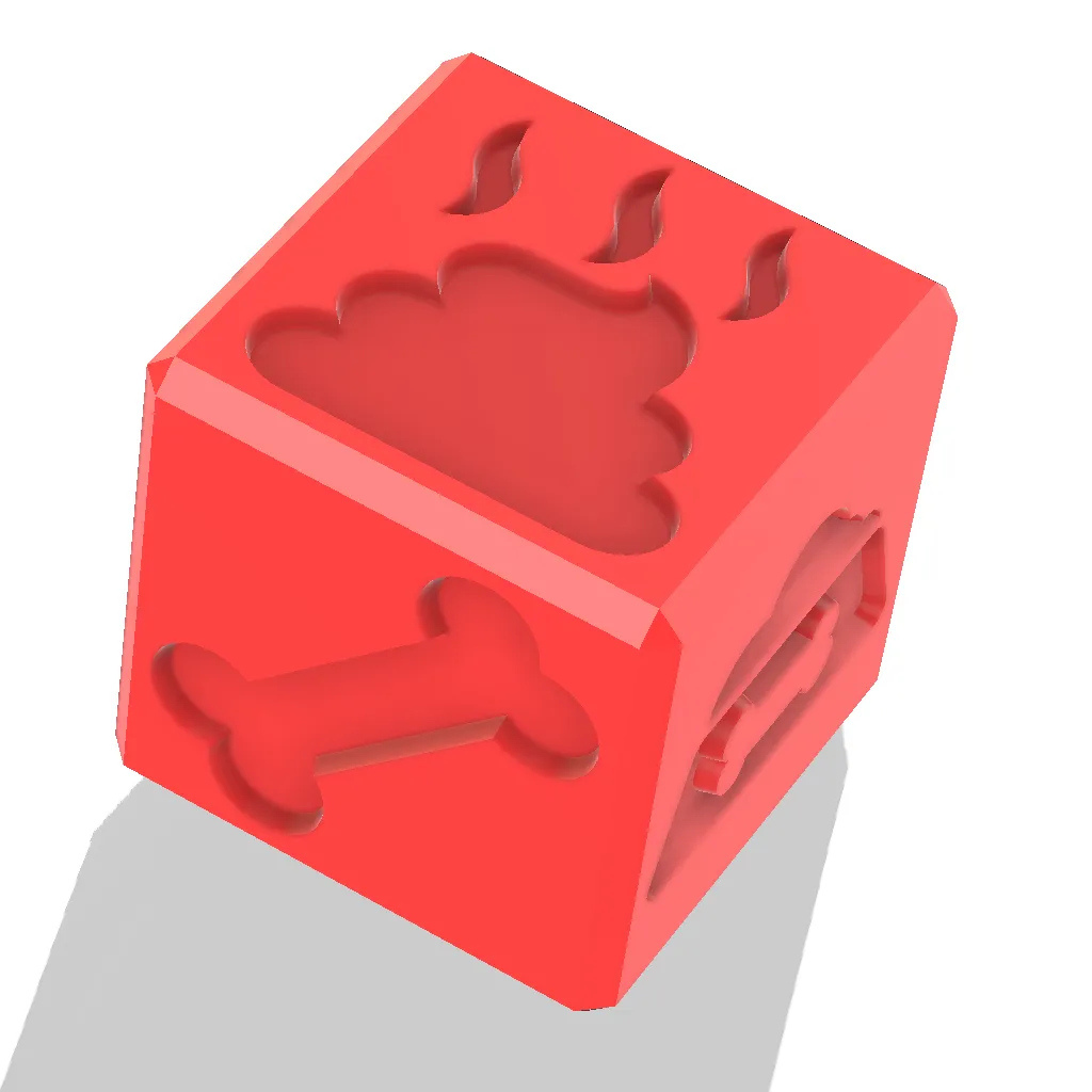 Educational Dog Stamp Cube for playdough and sensory play