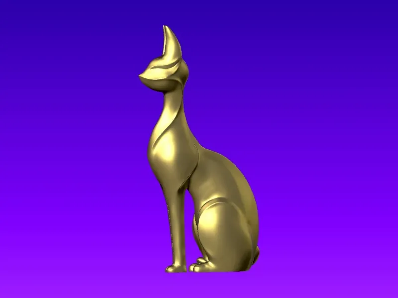 Cute Cat Animal Statue - Living Room Decoration - 3D print