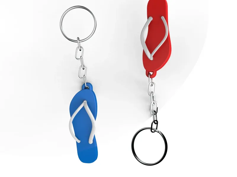 Flip Flop Keychain, Fun Beach Sandal Keyring, Summer Lovers