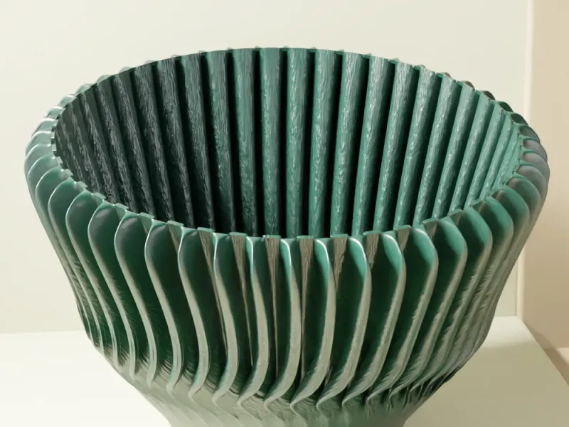 Pleated Curve Planter/Bowl