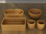 Modern Modular Planter and Zen Garden 3D STL Model-4