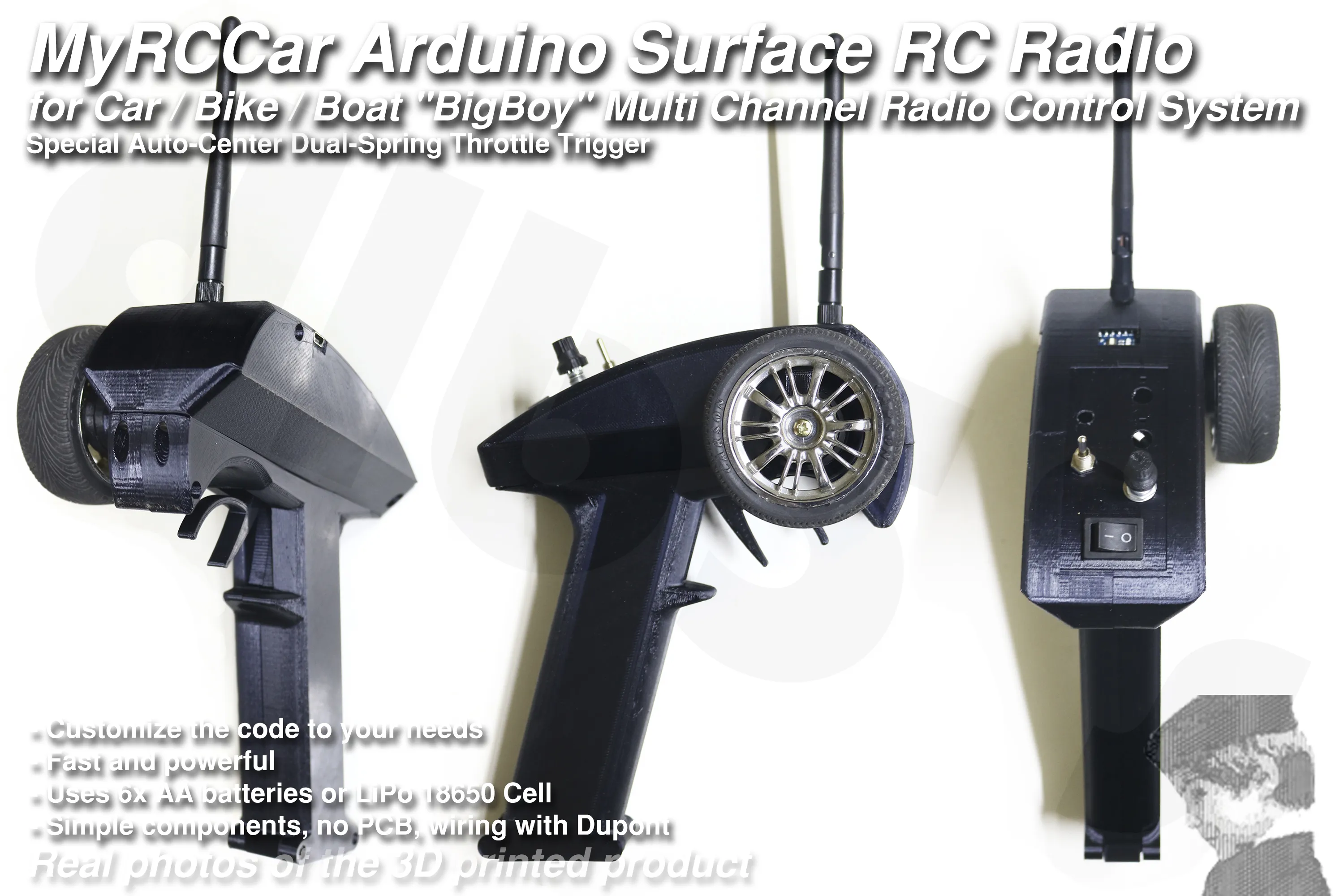 MyRCCar Arduino Surface Radio for RC Car / Bike / Boat
