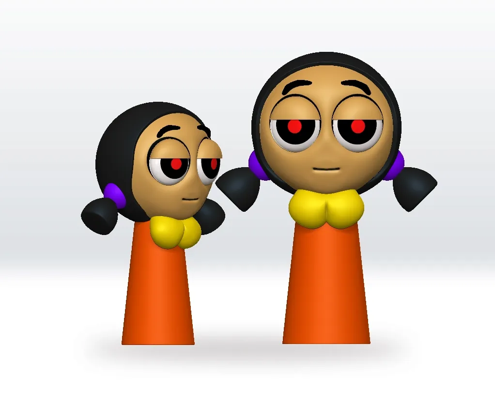 Sprunki doll Squid game STL 3D Character Fanart