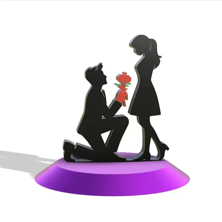 Valentine’s Special Lovebirds Silhouette Stand