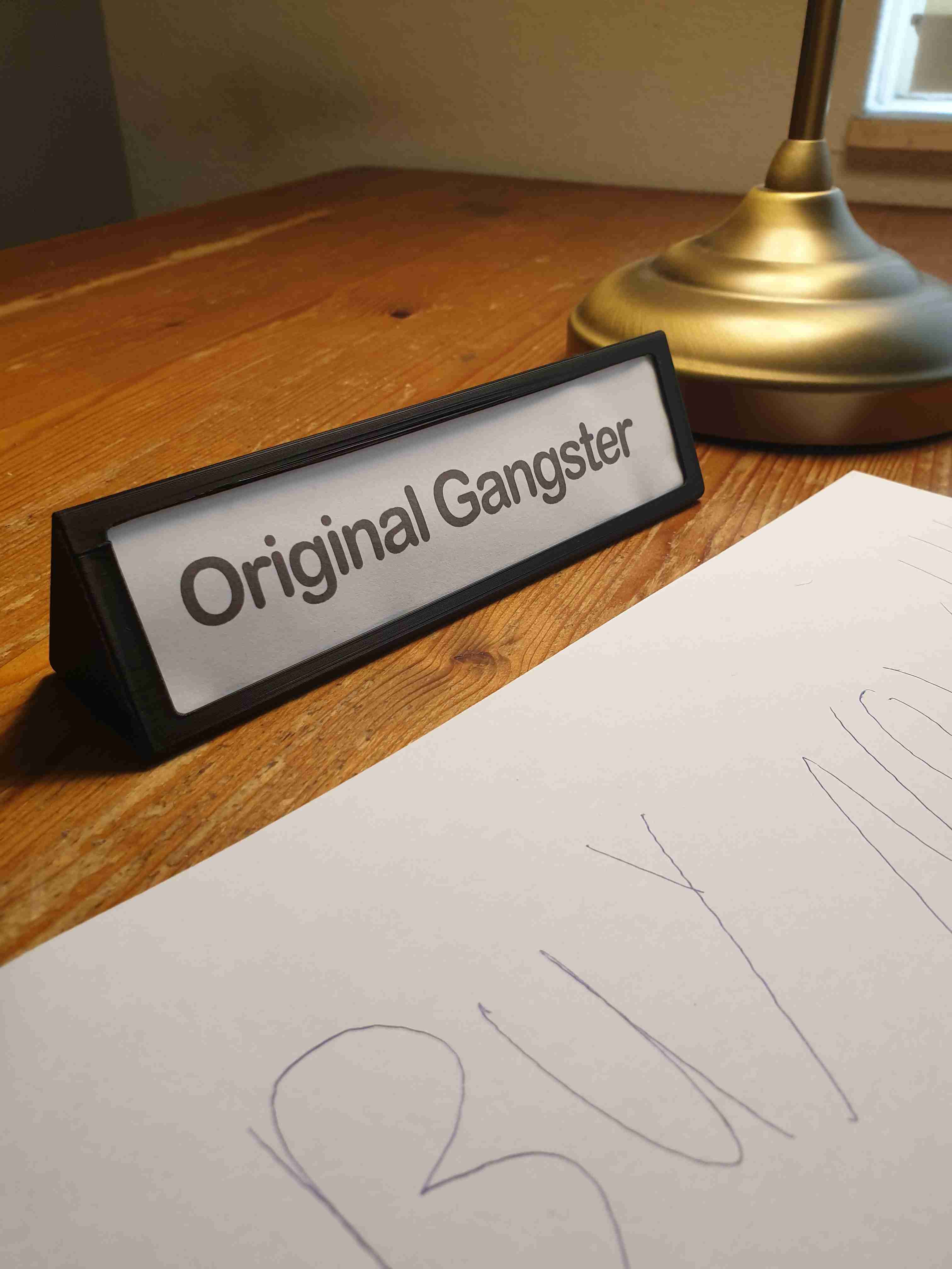 INTERCHANGEABLE DESK NAME PLATE 3D models download Creality Cloud