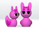 Sprunki Pinki Duck STL file, Sprunki 3D Model Character-0