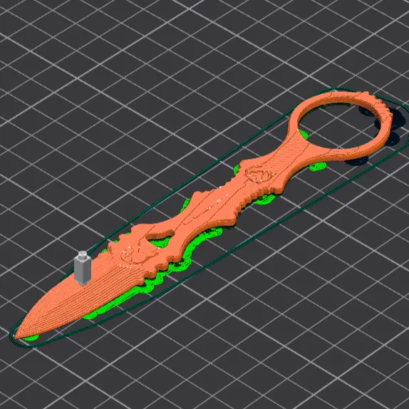 Ergonomic Karambit Knife – Finger Ring Design  3D Printable -5