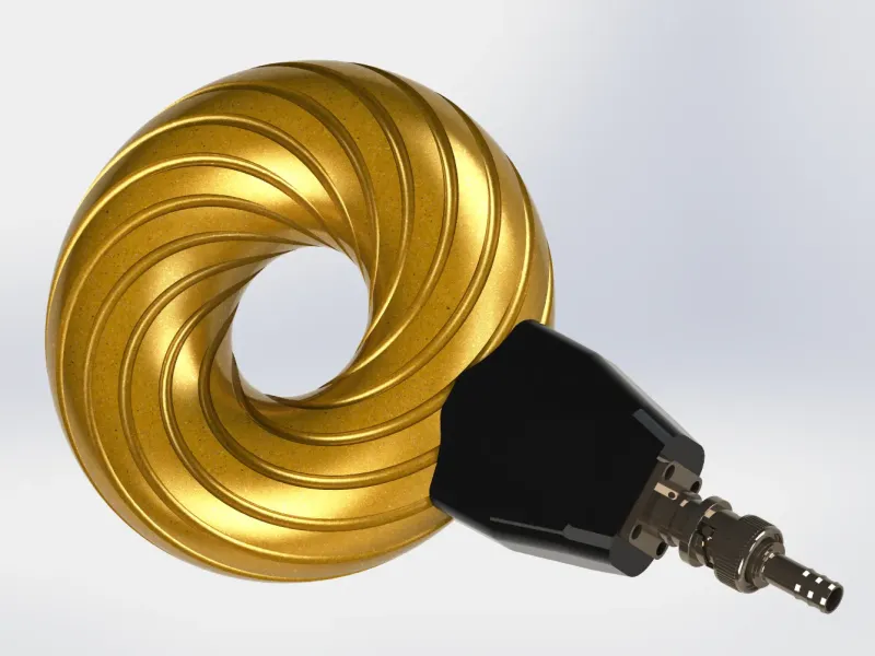 Rodin Coil .STL 100mm. x 35mm. Diameter BASE BNC Connector