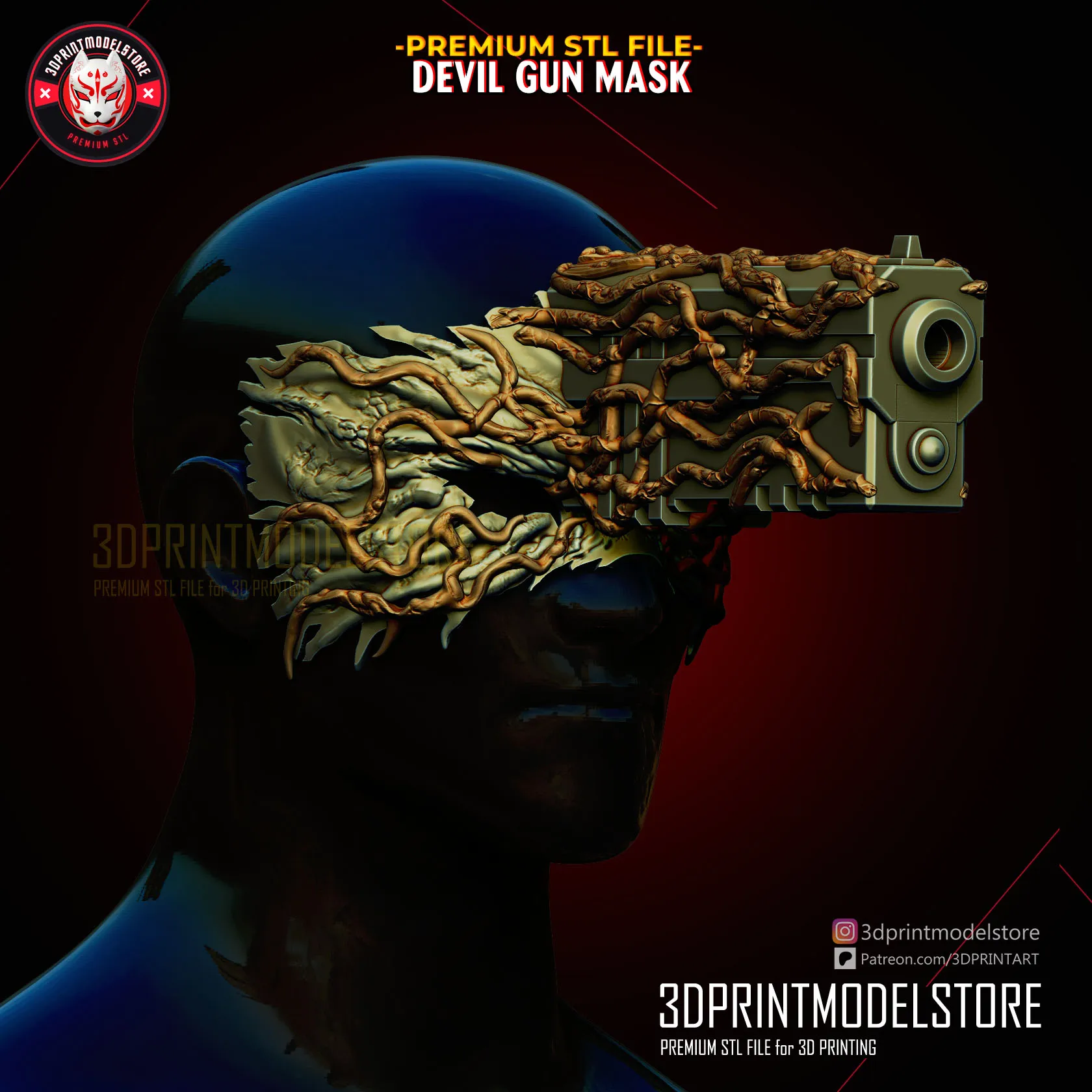 Chainsaw Man Cosplay Mask - Aki Devil Gun Mask