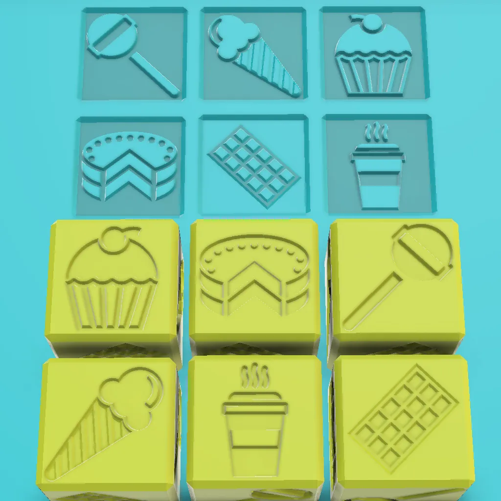 Educational Sweet Candy /Stamp Cube for sensory play