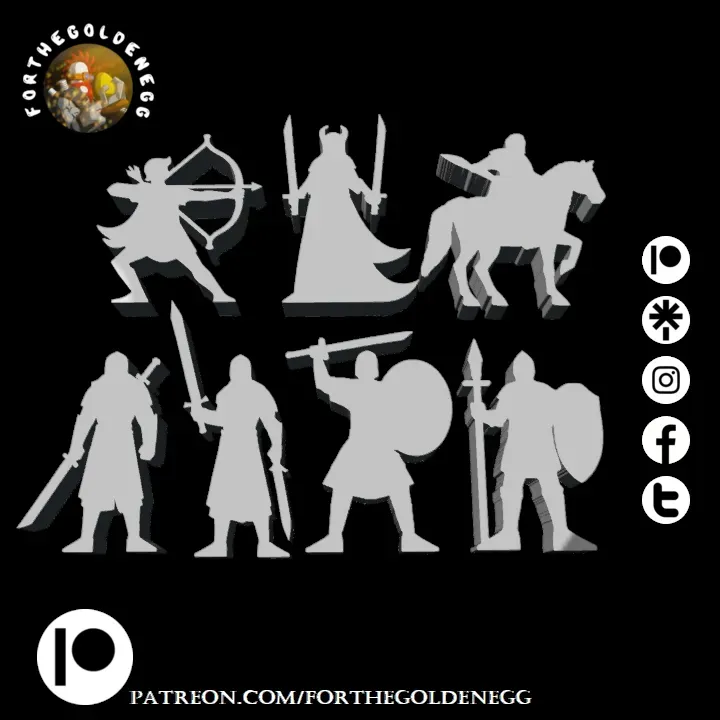 Warrior tokens - supportless, printinplace