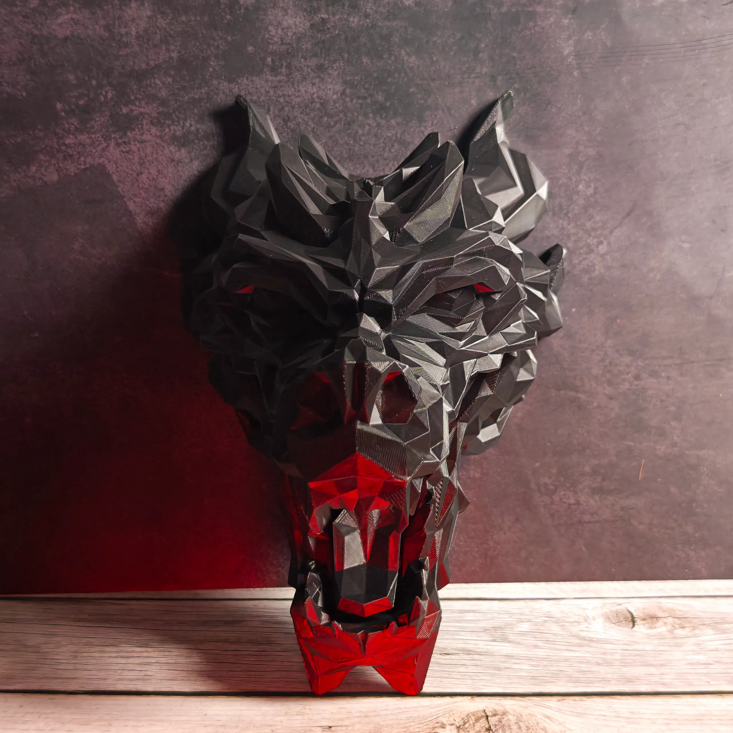 Low Poly Dragon Wall Mounted Bust-0