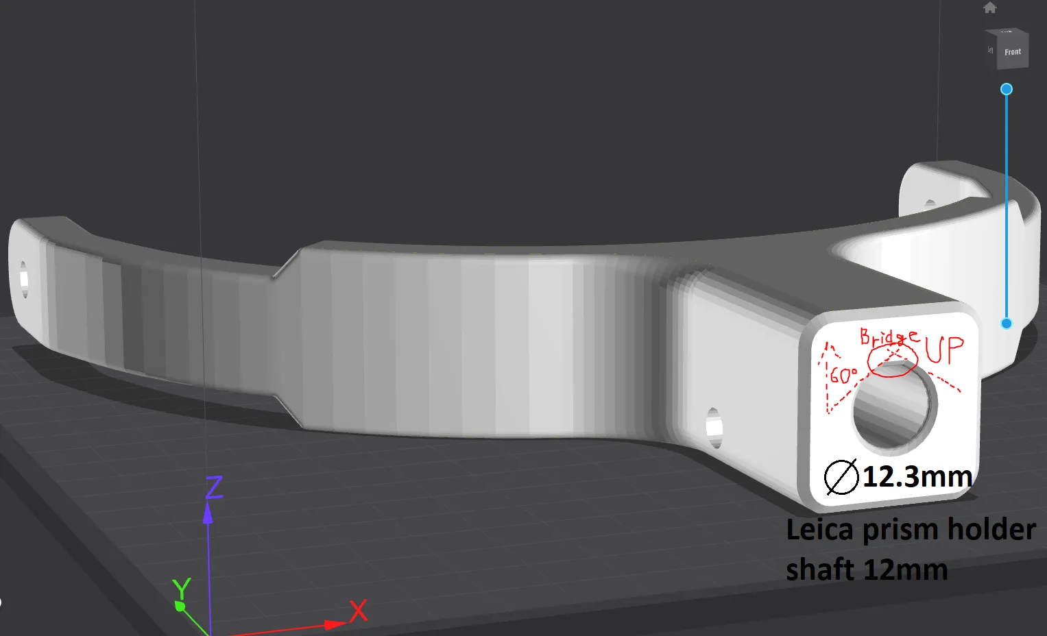 Survey 3D scanning target for prism holder 12mm (like leica)