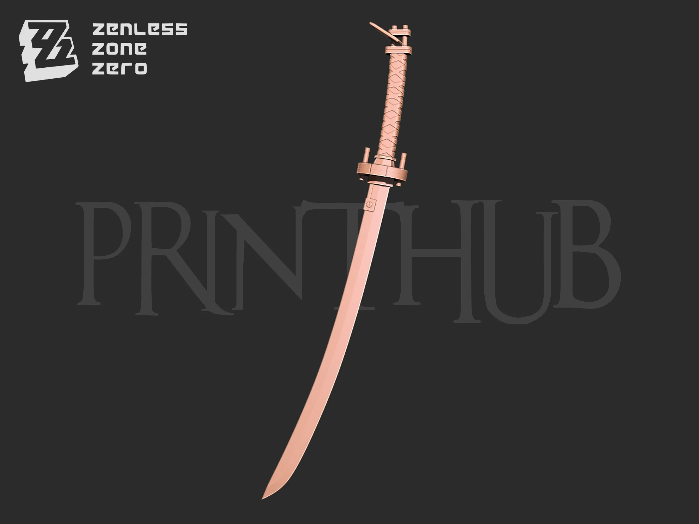 Hoshimi Miyabi Sword from Zenless Zone Zero Cosplay 3d model