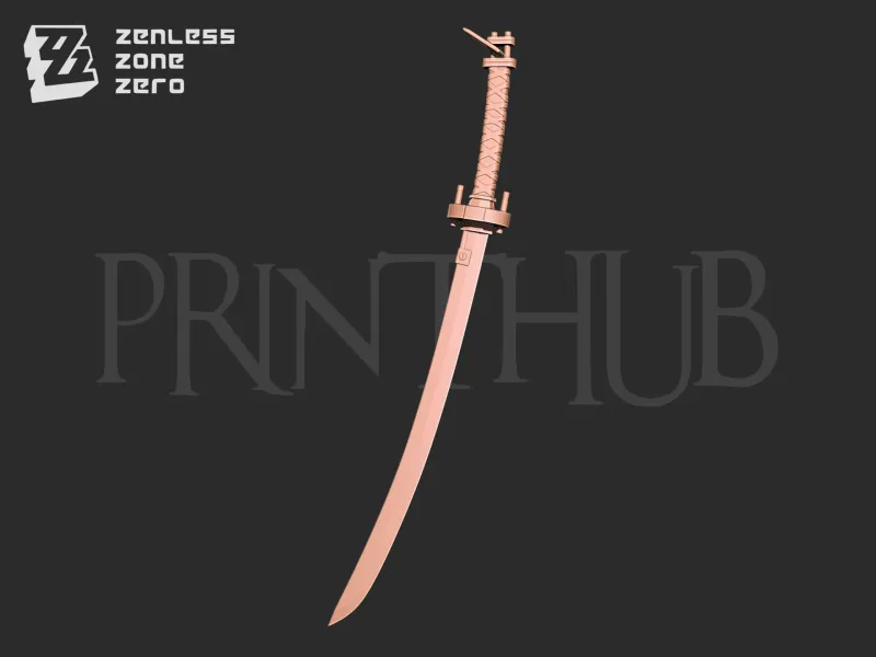 Hoshimi Miyabi Sword from Zenless Zone Zero Cosplay 3d model