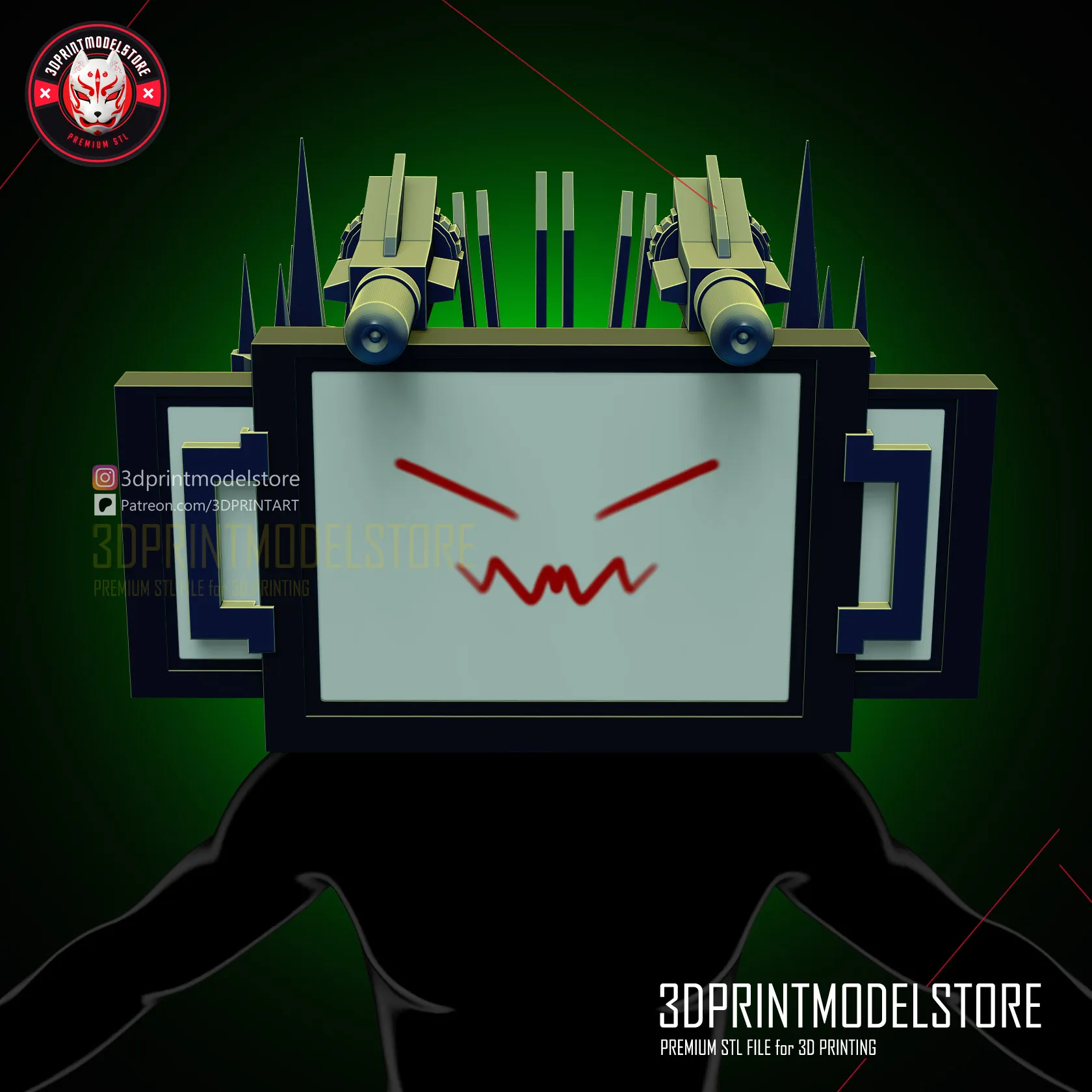 Skibidi Toilet Upgrade Titan TV Man Head Cosplay Props