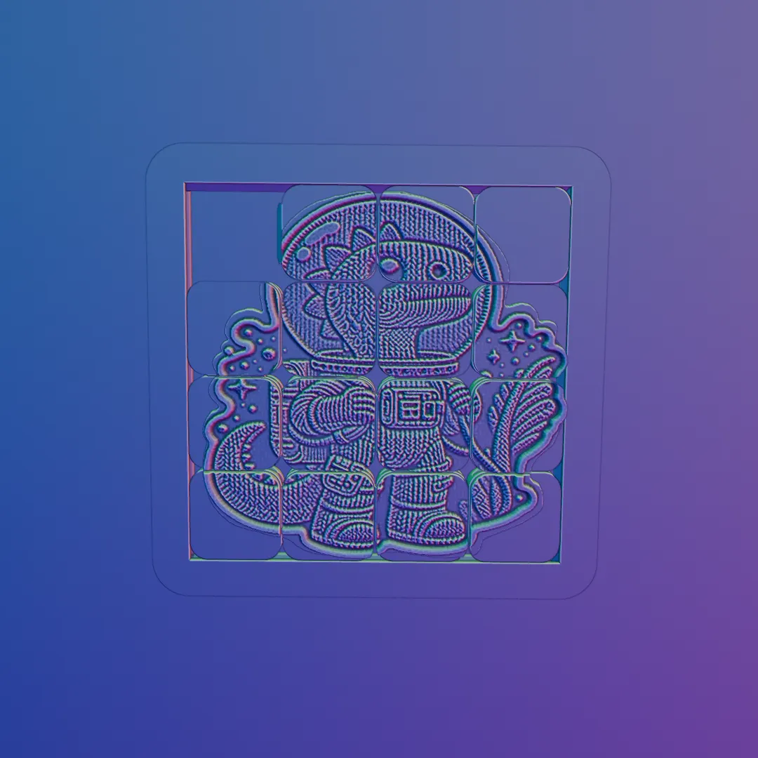 Astrodino the Tactile sliding puzzle in your poket