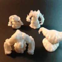 4 Elemental Pack - PRESUPPORTED - 32mm scale - D&D-7