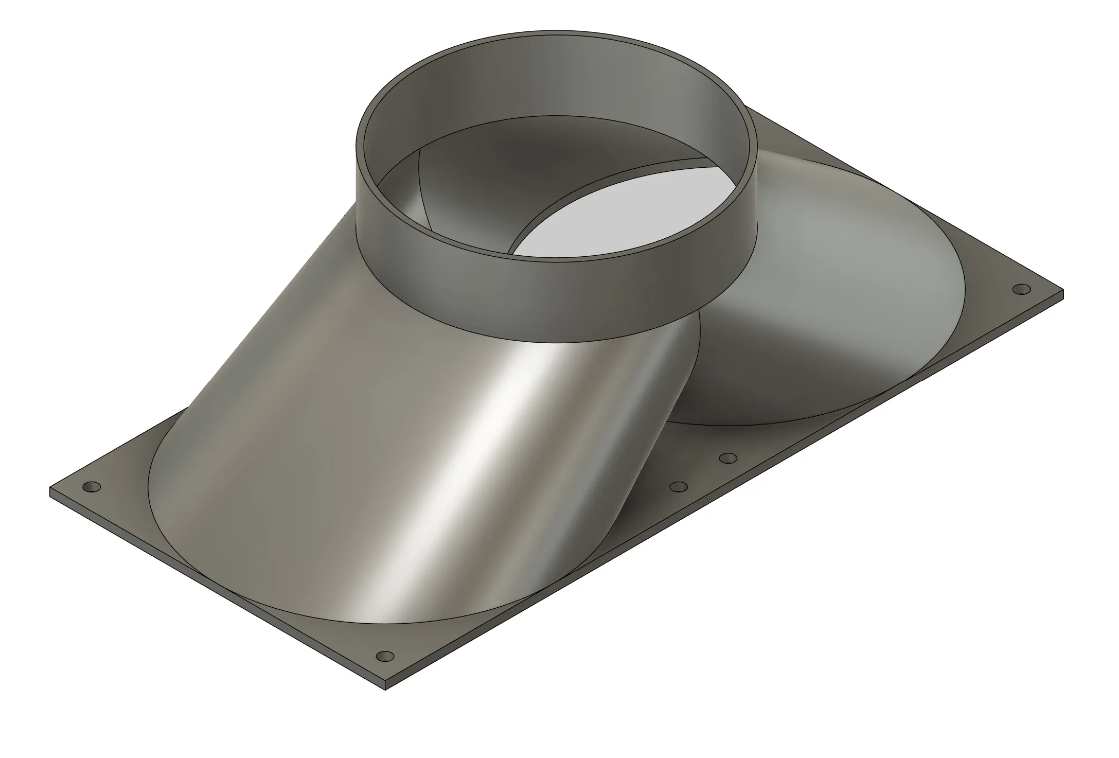 Double 120mm fan shroud to 4 inches tube
