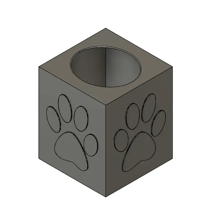 Paw Print Small Tissue Box Cover