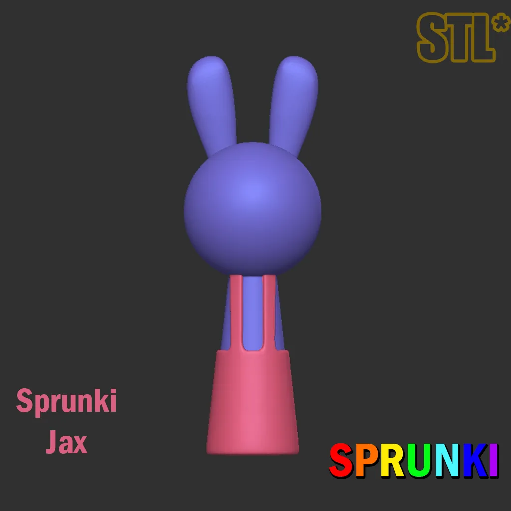 Sprunki Incredibox Jax STL 3D Character Fanart