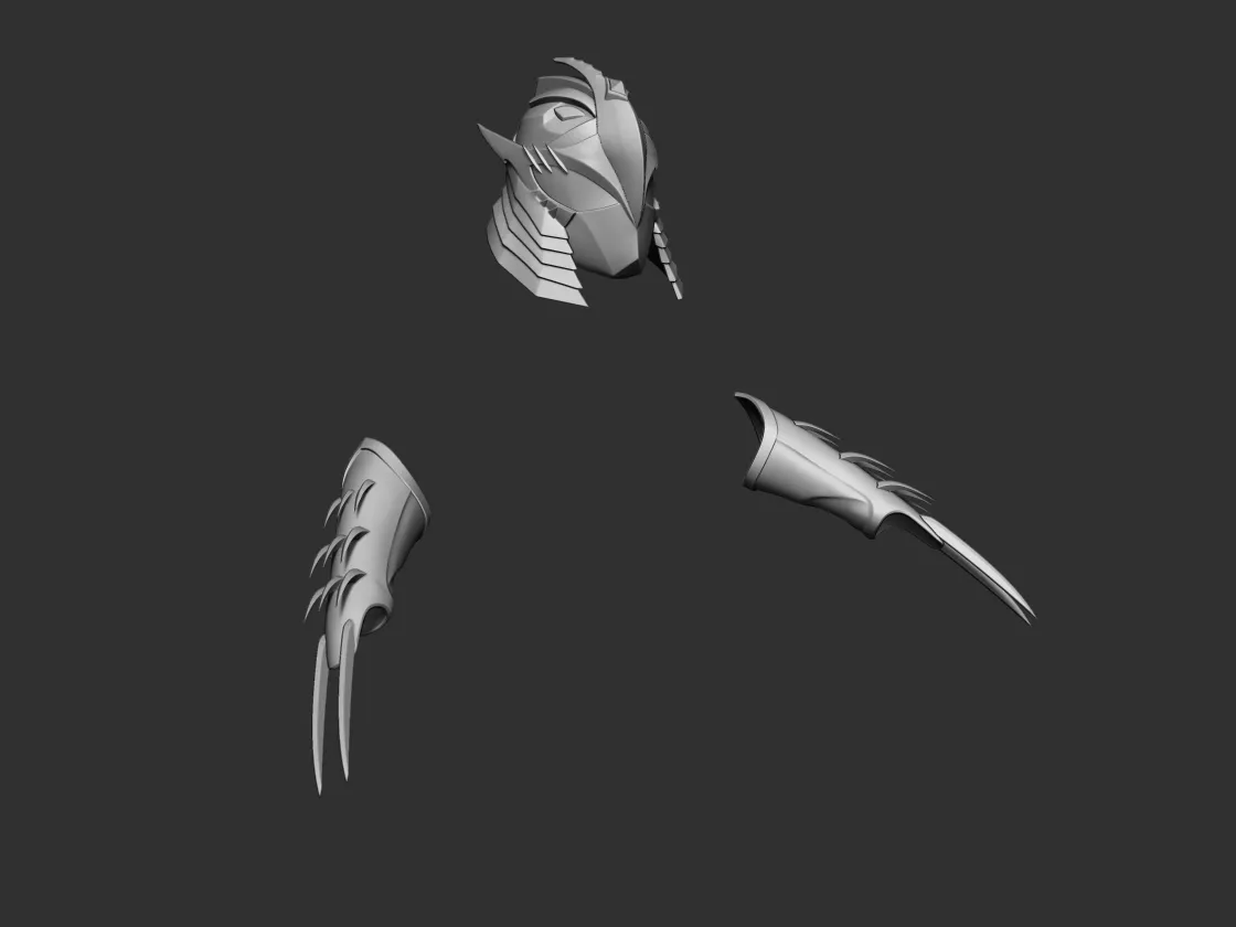 Shredder Helmet and Gauntlets 3d digital download