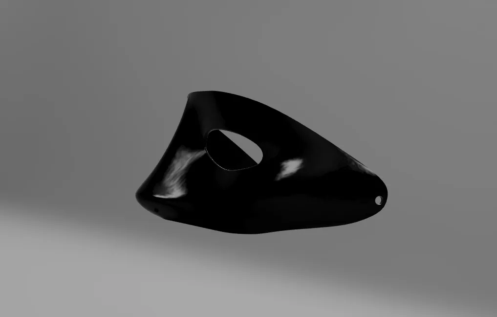 Phantom Masker Zwart - Minimalistisch 3D-model