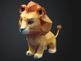 Low Poly lion-0