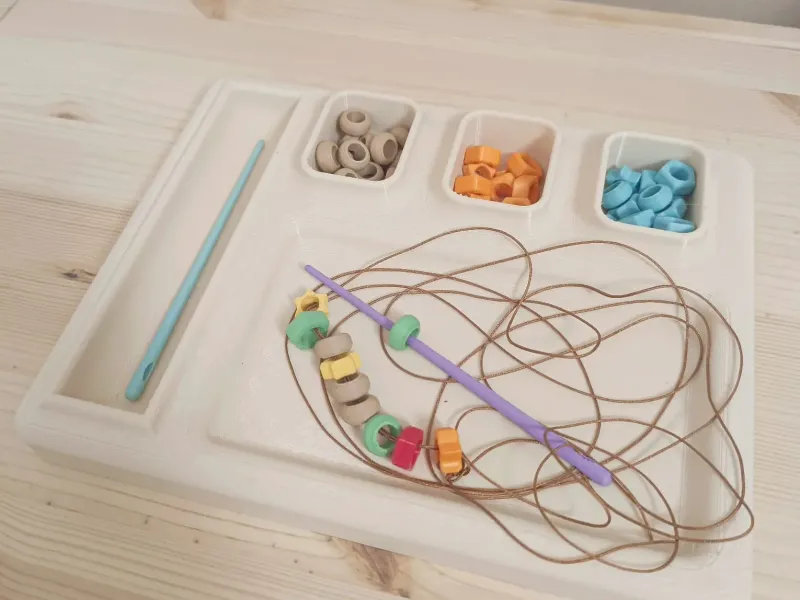 Sensory bead play tray