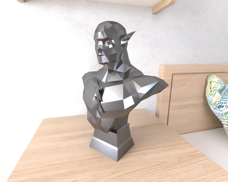 Flash Bust Lowpoly Low poly