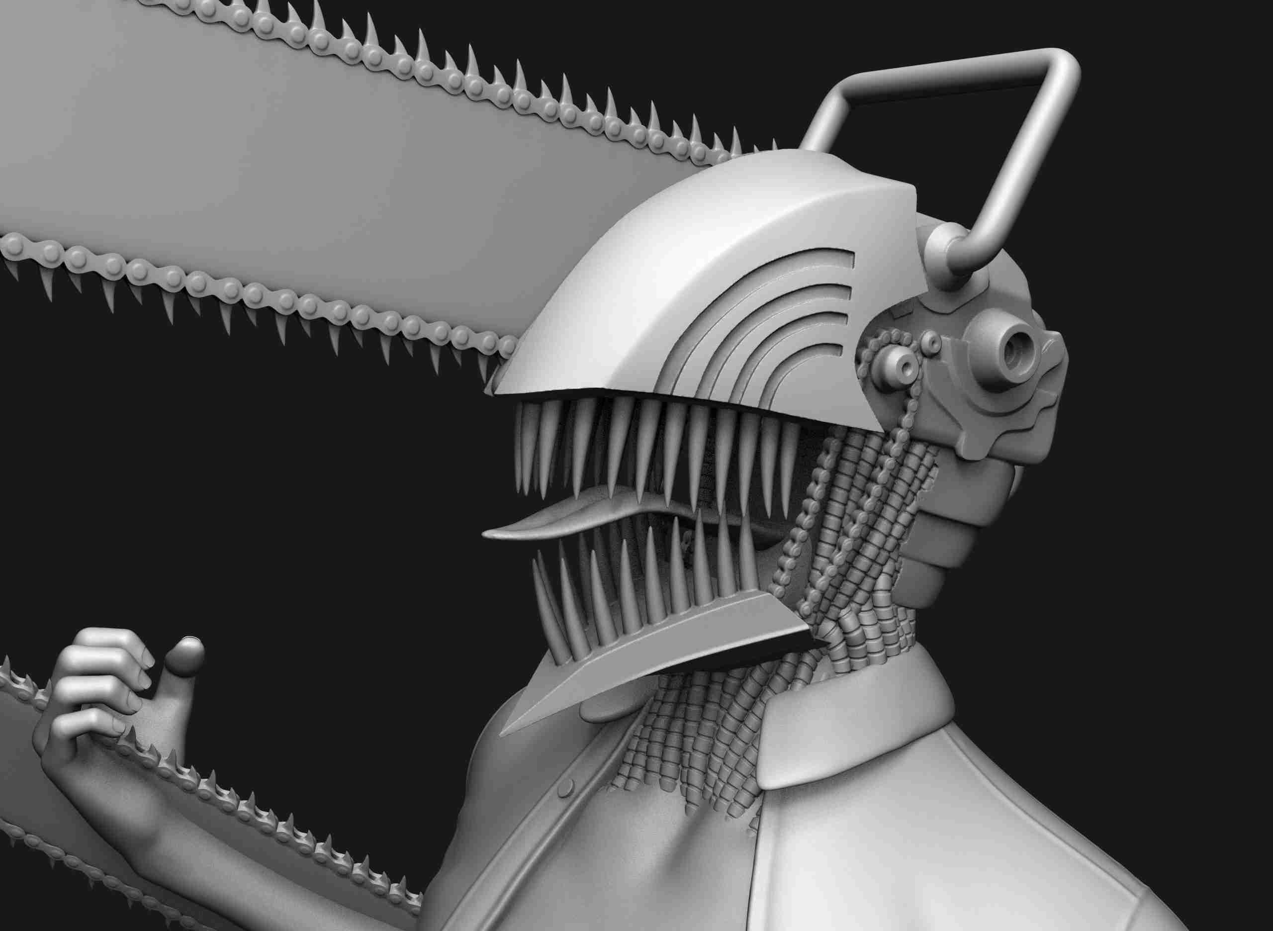 Chainsaw man helmet 3d printable model 3D model 3D printable