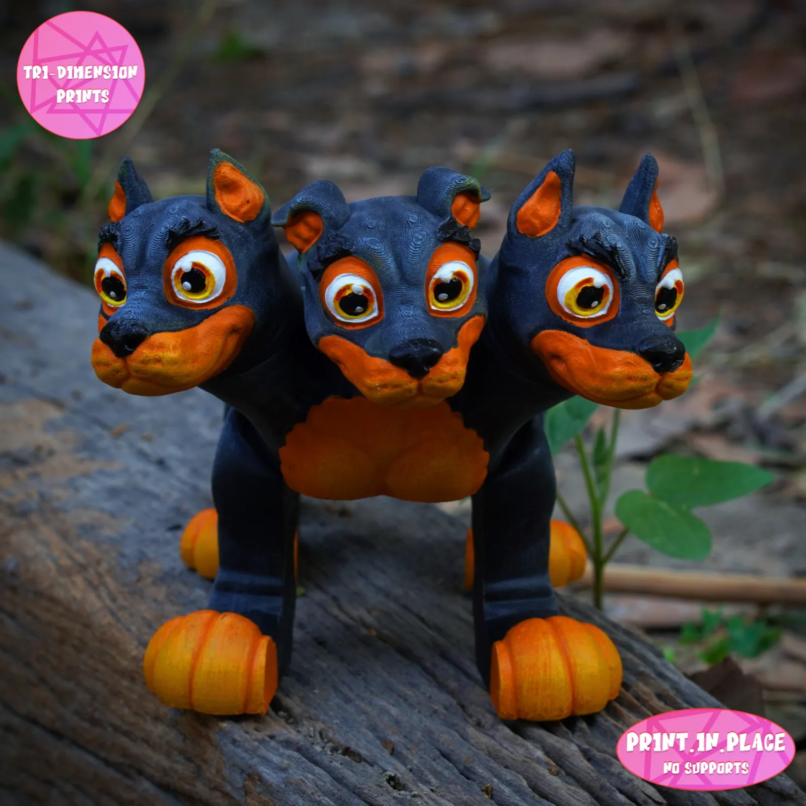 Print In Place Cute Flexi Cerberus Dog