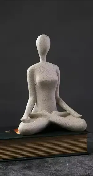 Yoga Poses Figurine Lady Figure Sandstone - 3D print