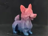 Low poly dog keychain-3