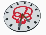 Skull Outline Wall Clock-3