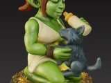 goblin girl with baby wolf-1