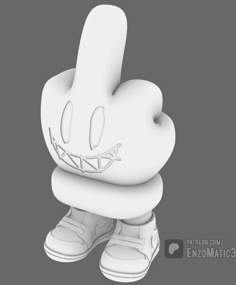 middle finger fuck hand funny table decoration STL