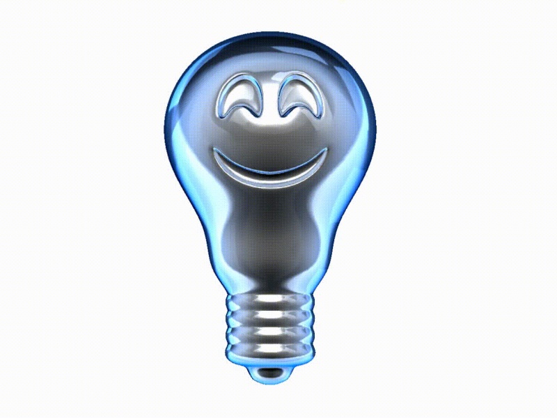 smiling light bulb